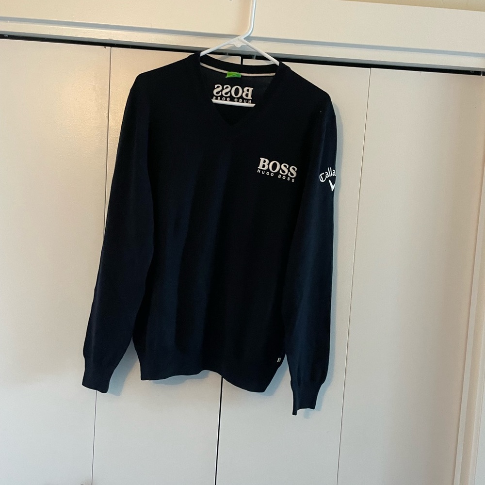 Hugo Boss tour issue V-neck sweater size large